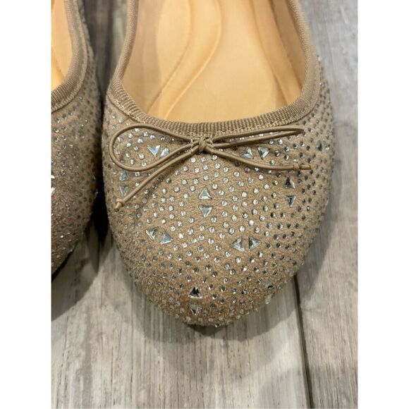 Y Not tan diamond flat slip on shoes size 7W - Picture 4 of 9